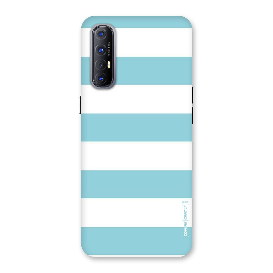 Pastel Blue White Stripes Back Case for Reno3 Pro