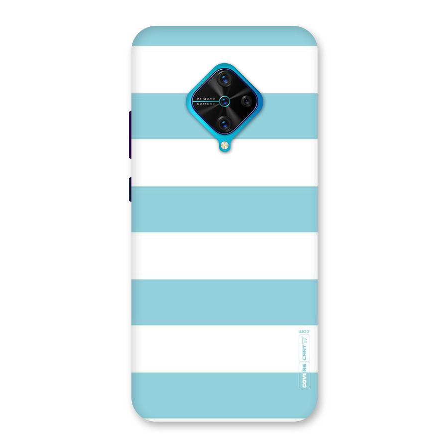 Pastel Blue White Stripes Back Case for Vivo S1 Pro