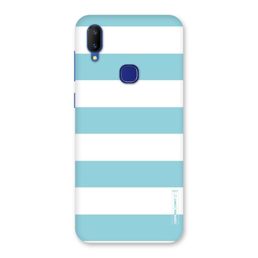 Pastel Blue White Stripes Back Case for Vivo V11