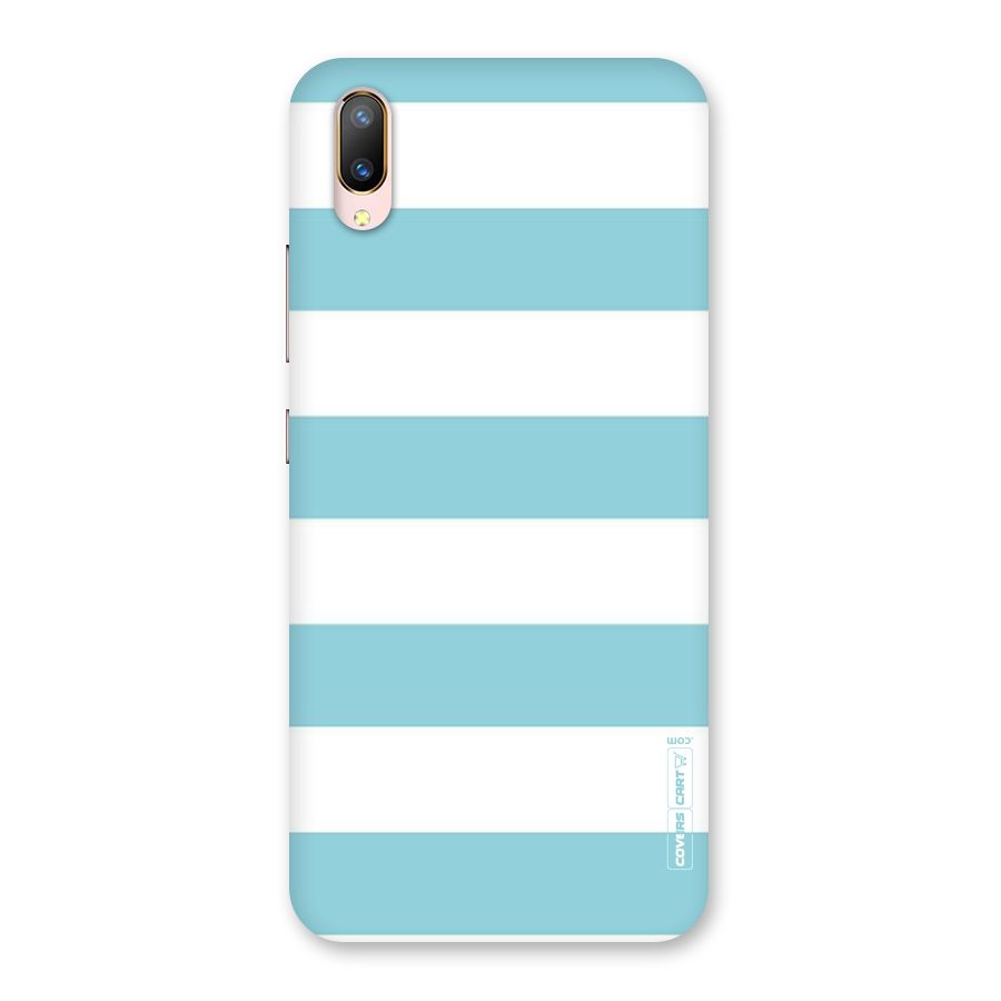 Pastel Blue White Stripes Back Case for Vivo V11 Pro