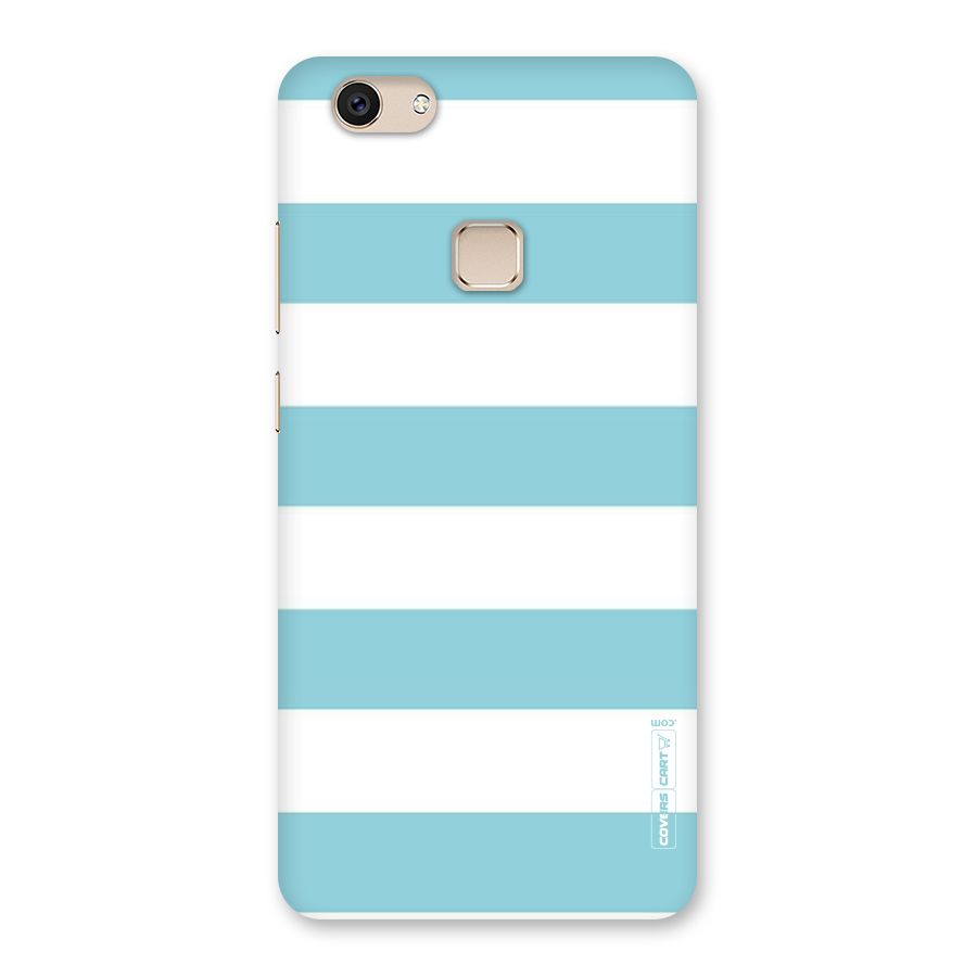 Pastel Blue White Stripes Back Case for Vivo V7