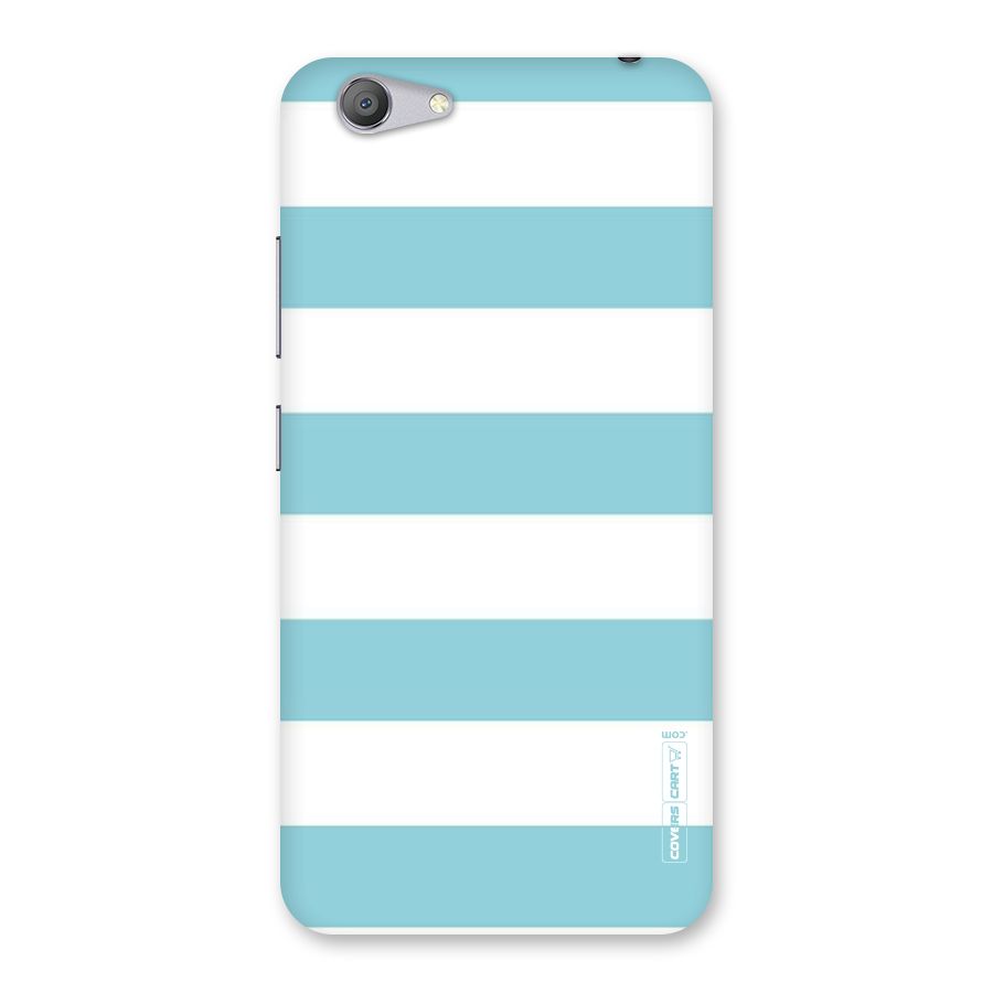 Pastel Blue White Stripes Back Case for Vivo Y53