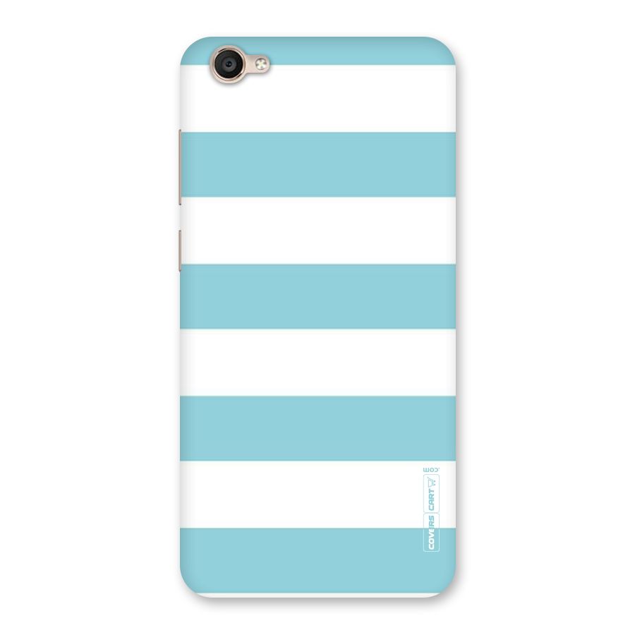 Pastel Blue White Stripes Back Case for Vivo Y55s