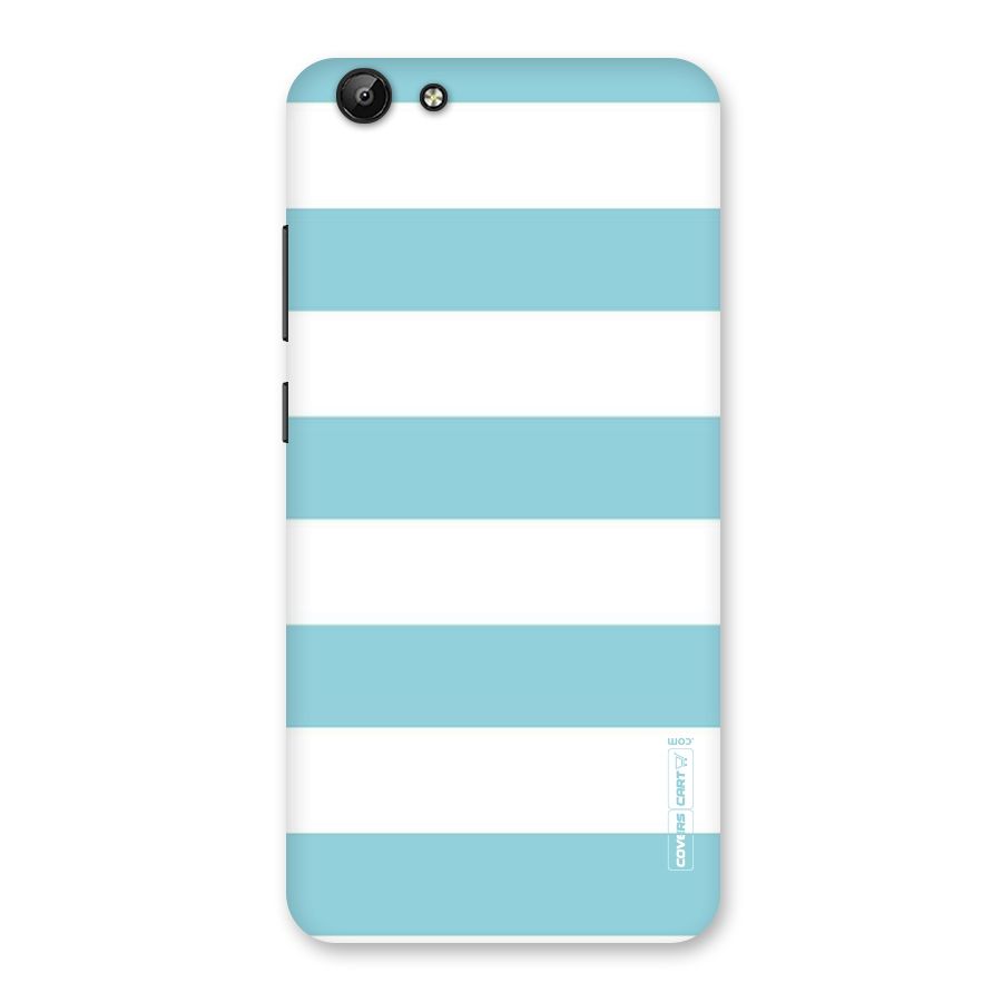 Pastel Blue White Stripes Back Case for Vivo Y69