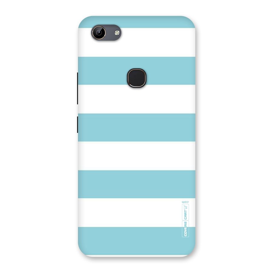 Pastel Blue White Stripes Back Case for Vivo Y81