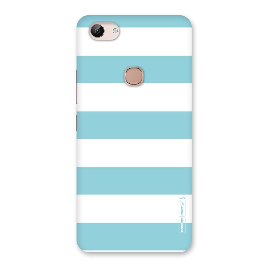 Pastel Blue White Stripes Back Case for Vivo Y83