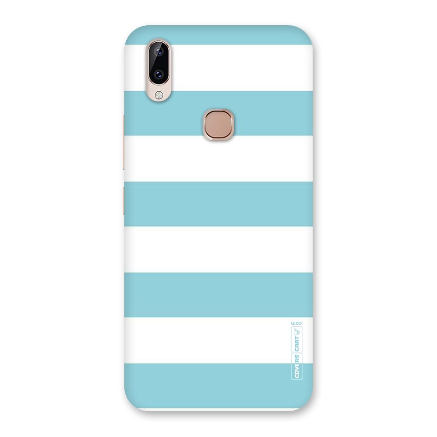 Pastel Blue White Stripes Back Case for Vivo Y83 Pro