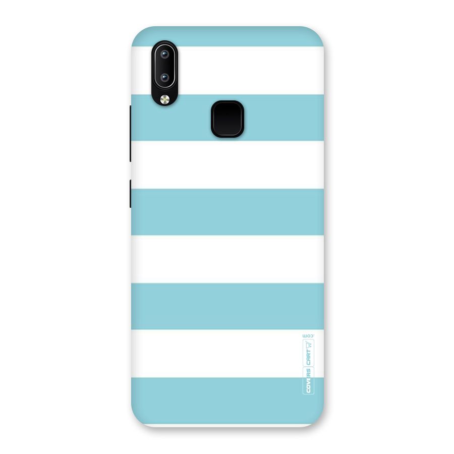 Pastel Blue White Stripes Back Case for Vivo Y93