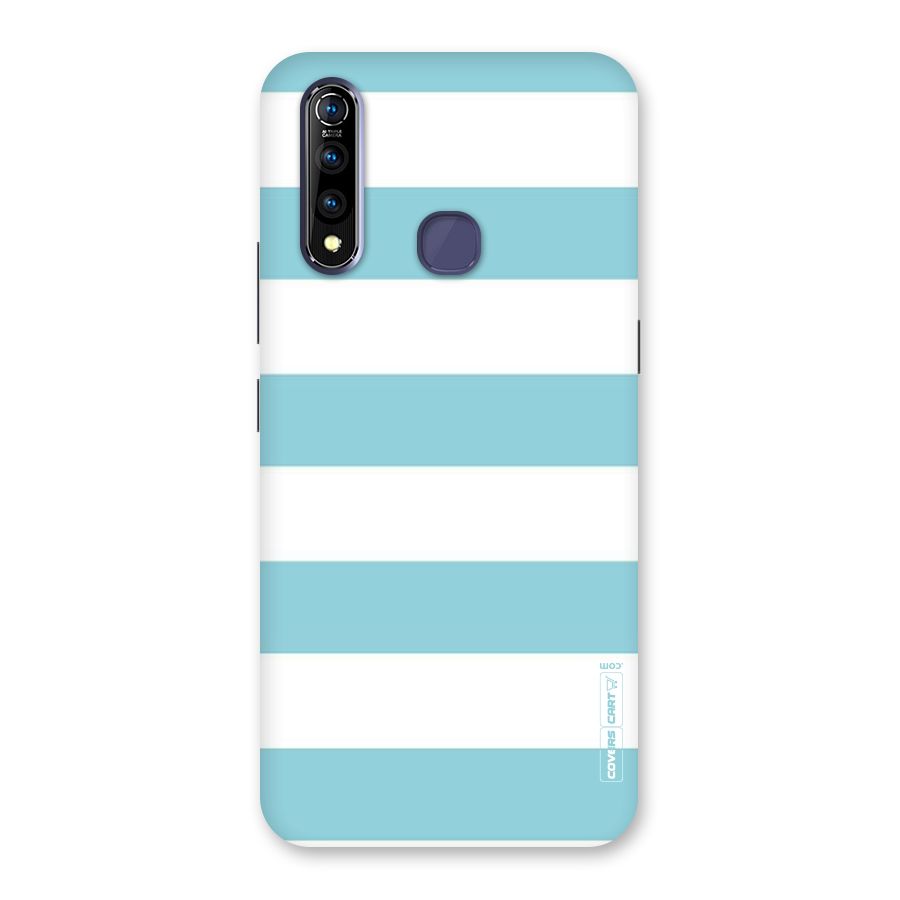 Pastel Blue White Stripes Back Case for Vivo Z1 Pro