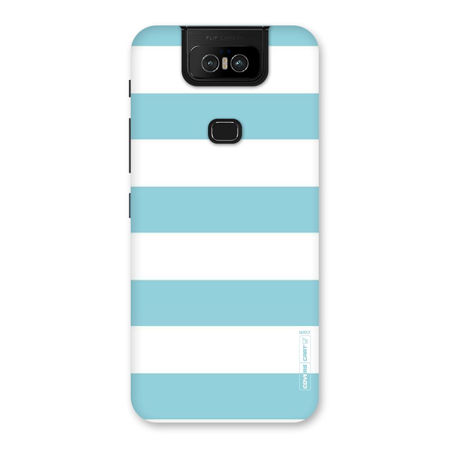 Pastel Blue White Stripes Back Case for Zenfone 6z
