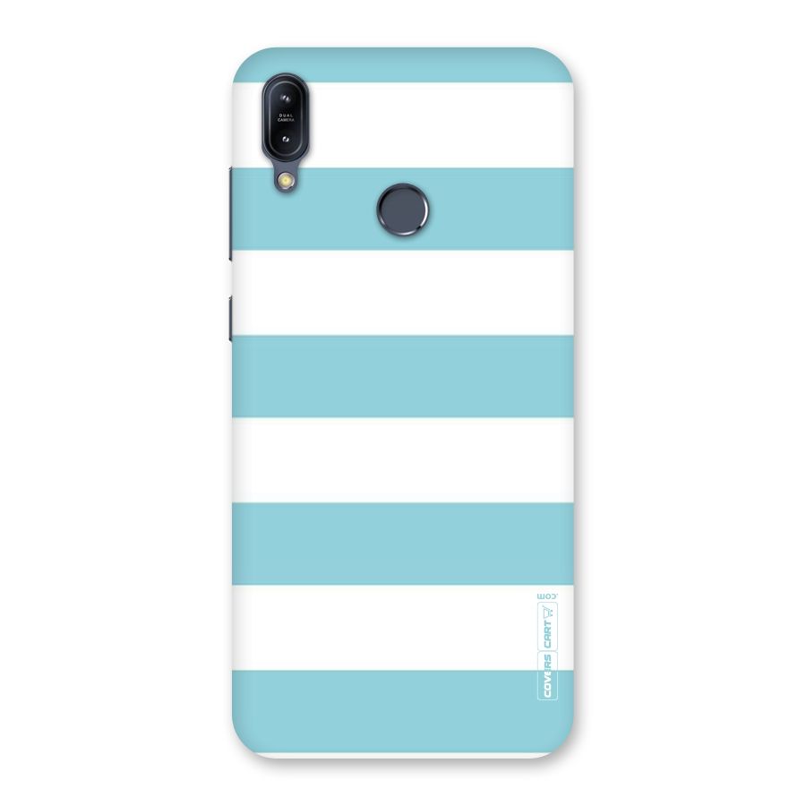 Pastel Blue White Stripes Back Case for Zenfone Max M2