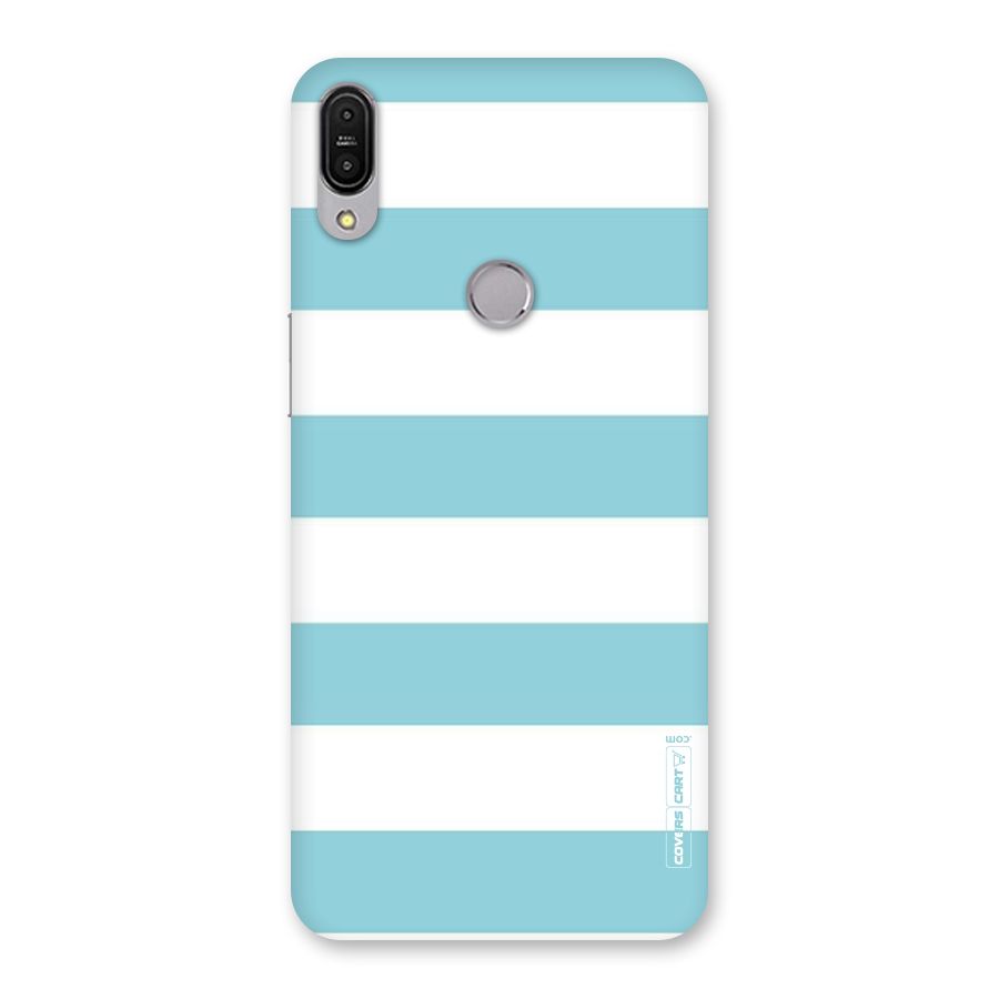Pastel Blue White Stripes Back Case for Zenfone Max Pro M1