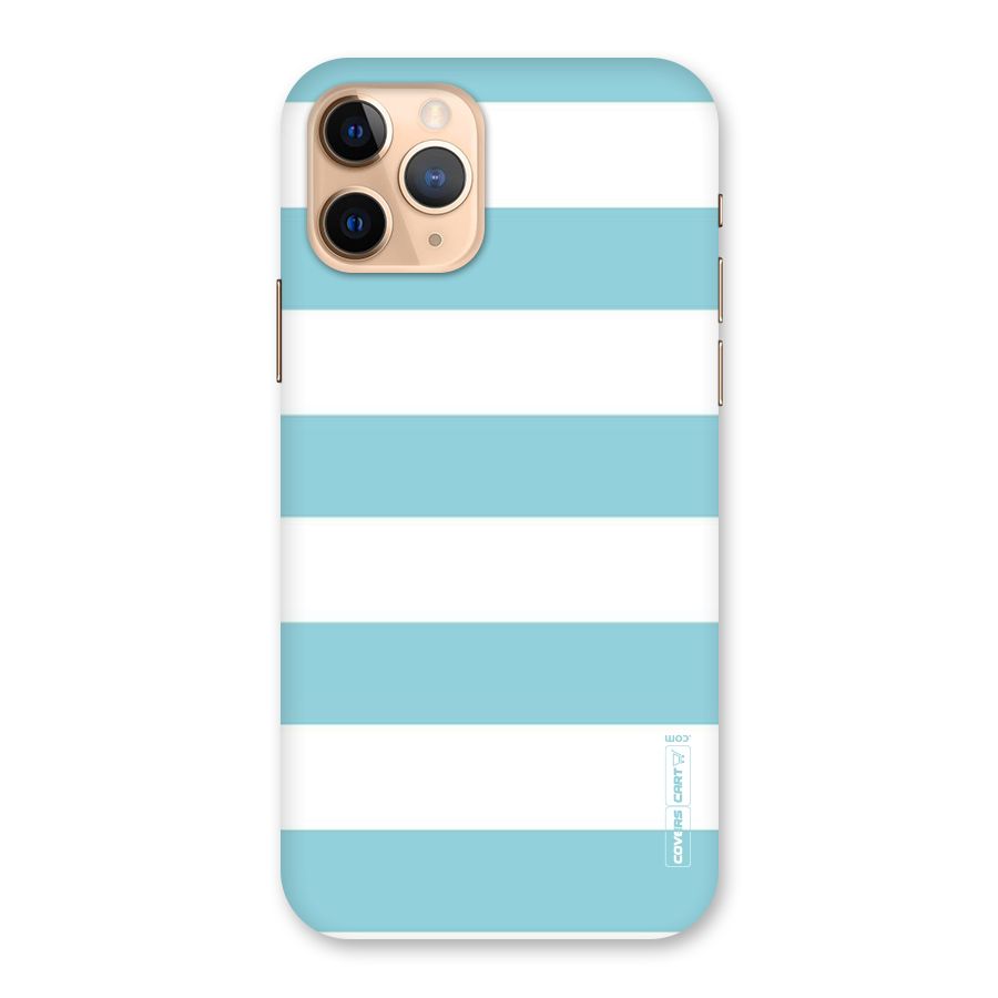 Pastel Blue White Stripes Back Case for iPhone 11 Pro