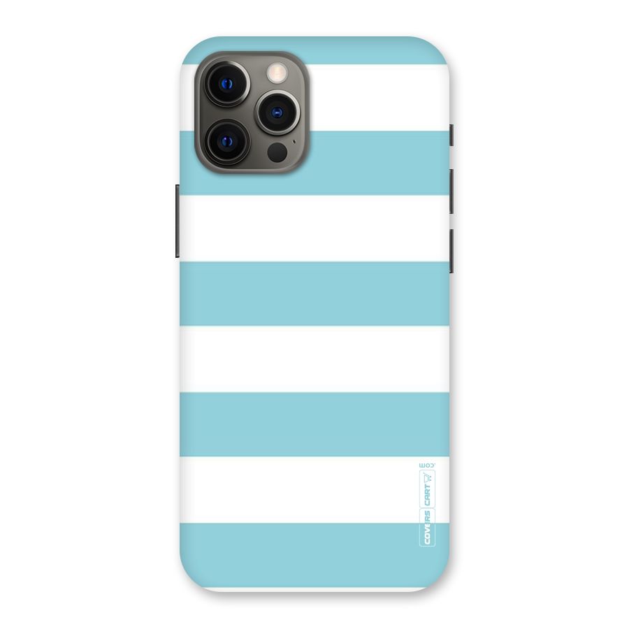 Pastel Blue White Stripes Back Case for iPhone 12 Pro Max