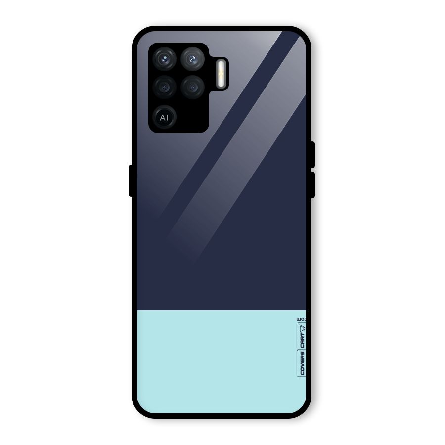 Pastel Blues Glass Back Case for Oppo F19 Pro