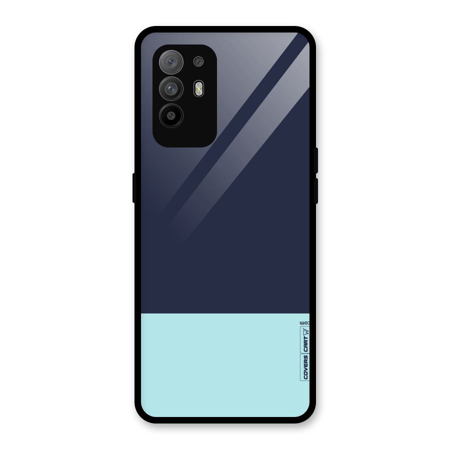 Pastel Blues Glass Back Case for Oppo F19 Pro Plus 5G
