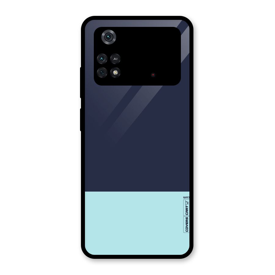 Pastel Blues Glass Back Case for Poco M4 Pro 4G