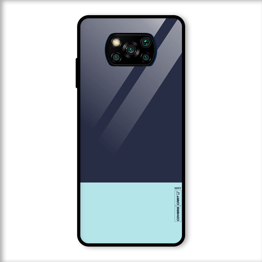 Pastel Blues Glass Back Case for Poco X3