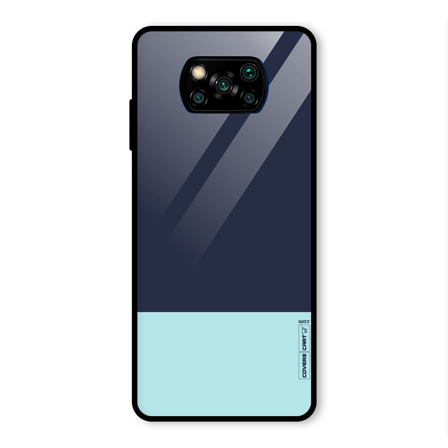 Pastel Blues Glass Back Case for Poco X3 Pro
