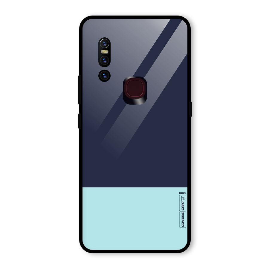 Pastel Blues Glass Back Case for Vivo V15
