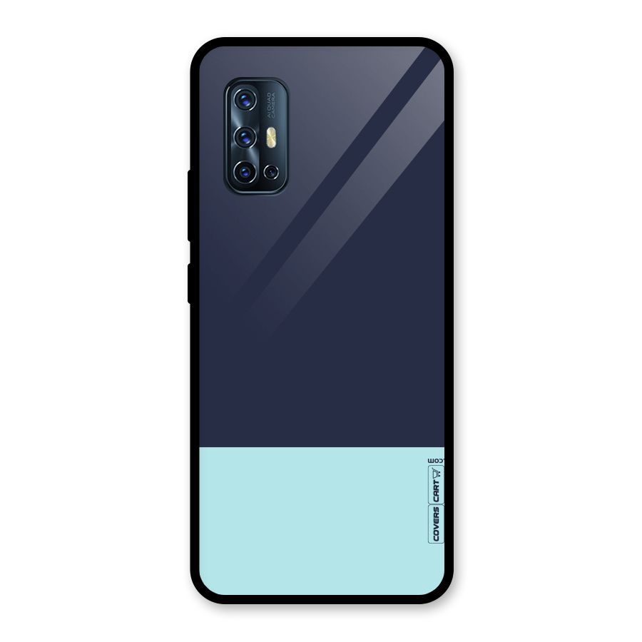 Pastel Blues Glass Back Case for Vivo V17