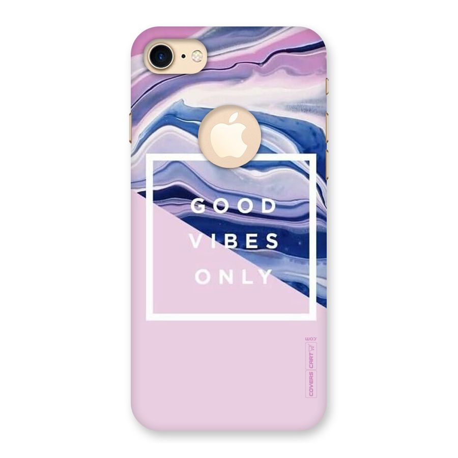 Pastel Color Vibes Back Case for iPhone 7 Logo Cut