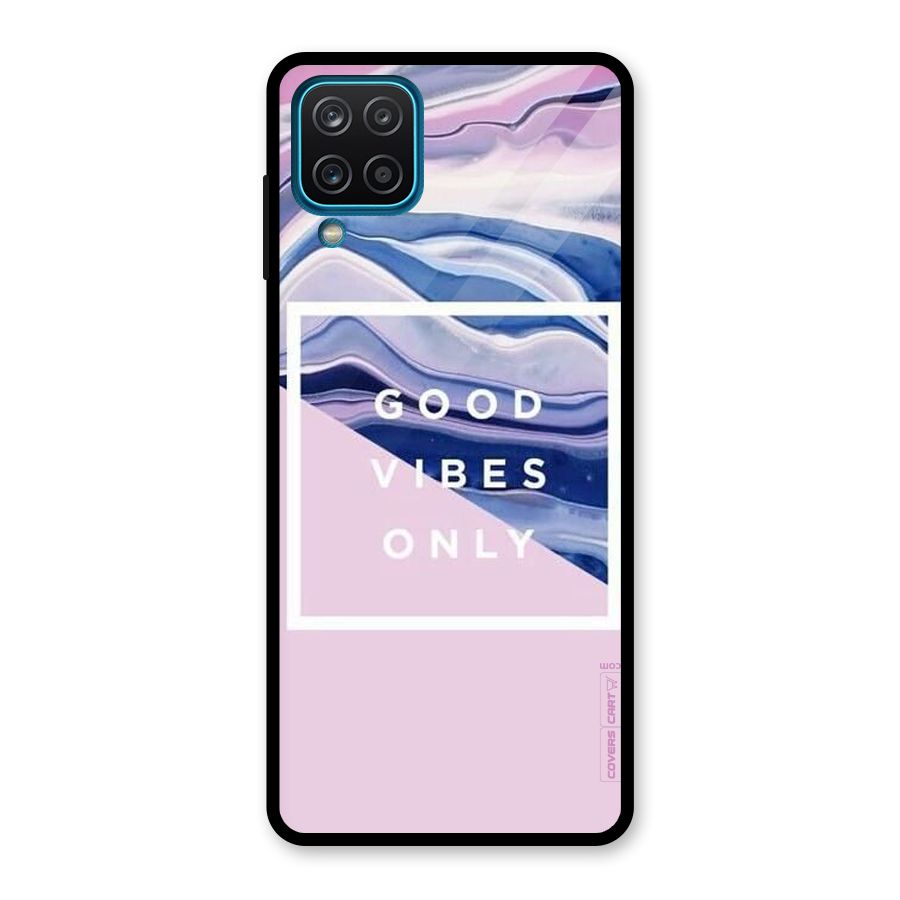 Pastel Color Vibes Glass Back Case for Galaxy A12