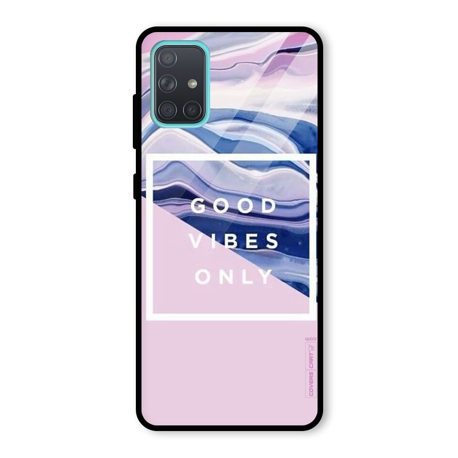Pastel Color Vibes Glass Back Case for Galaxy A71