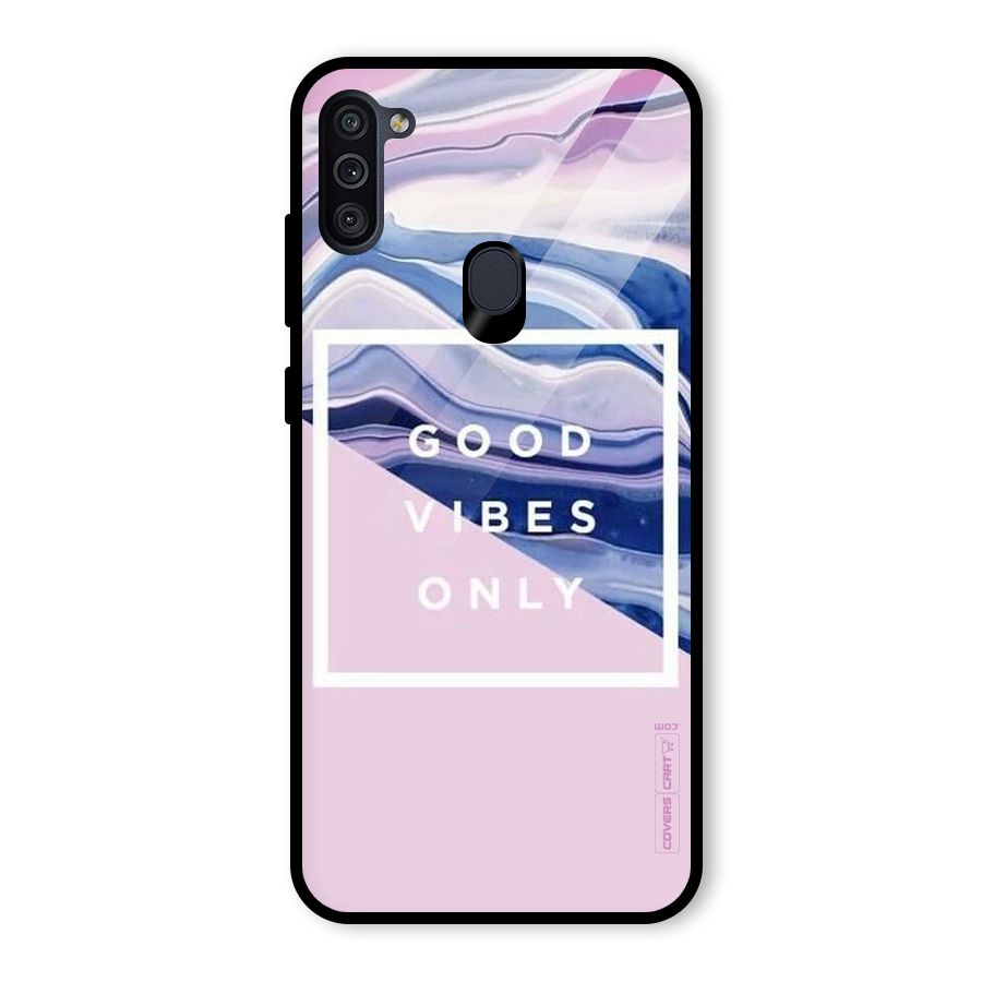 Pastel Color Vibes Glass Back Case for Galaxy M11