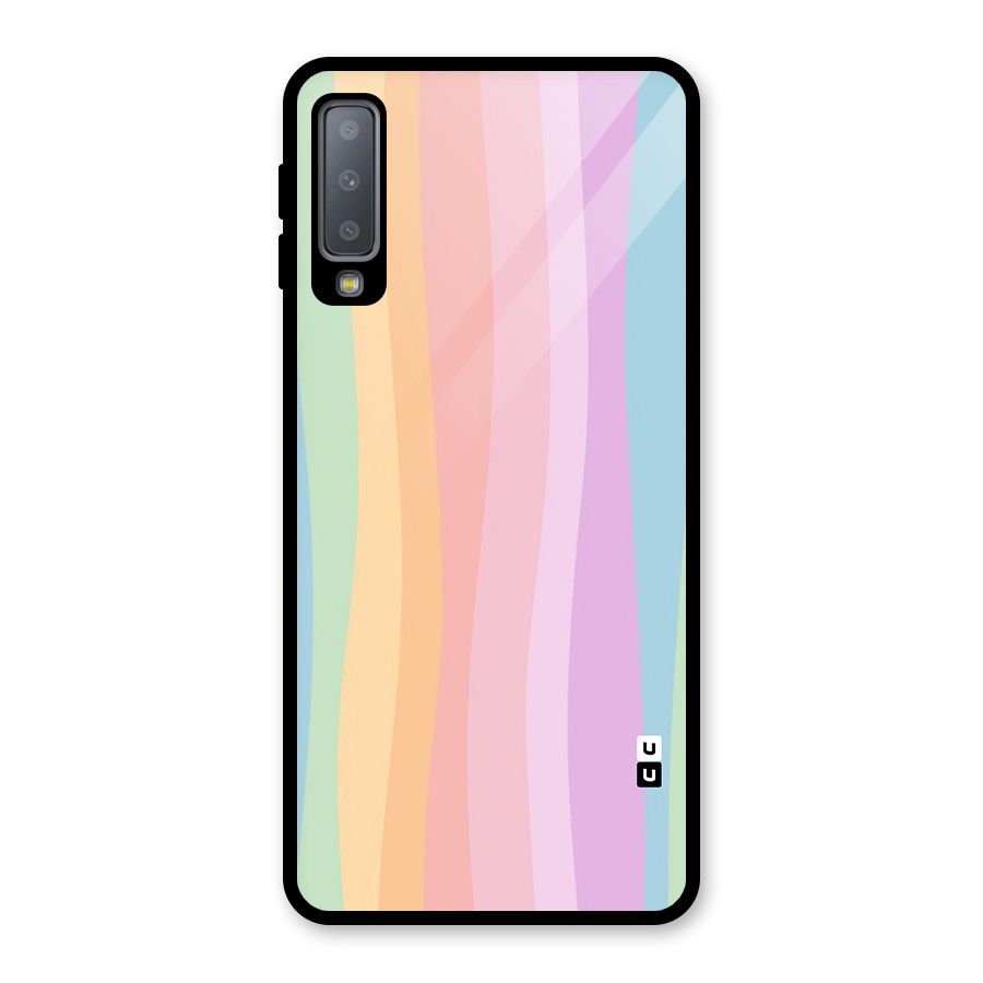 Pastel Curves Glass Back Case for Galaxy A7 (2018)