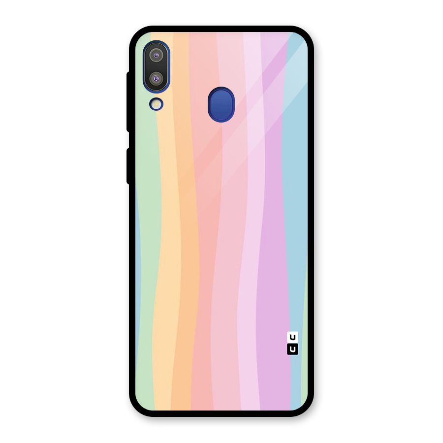 Pastel Curves Glass Back Case for Galaxy M20