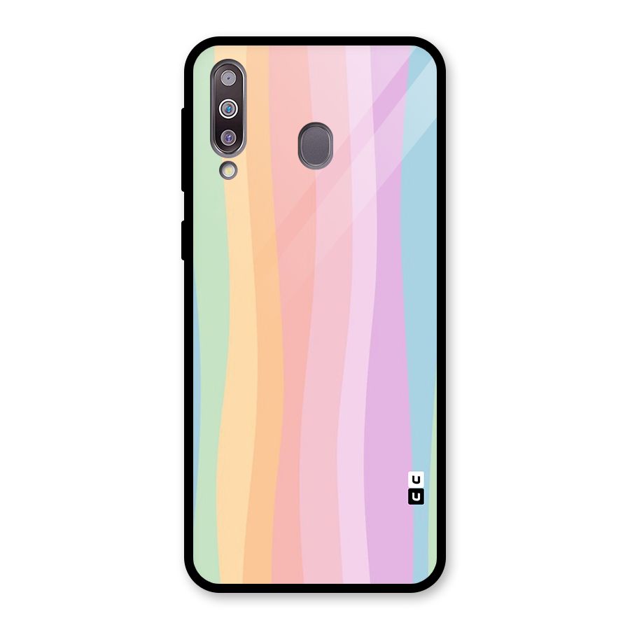 Pastel Curves Glass Back Case for Galaxy M30