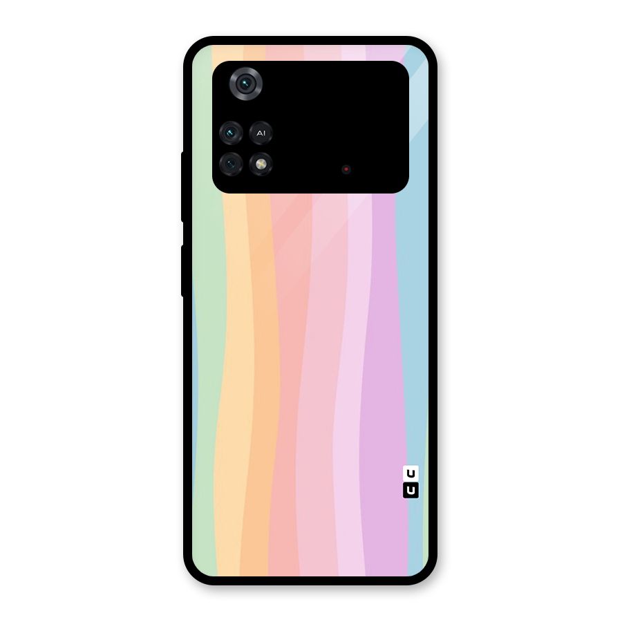 Pastel Curves Glass Back Case for Poco M4 Pro 4G
