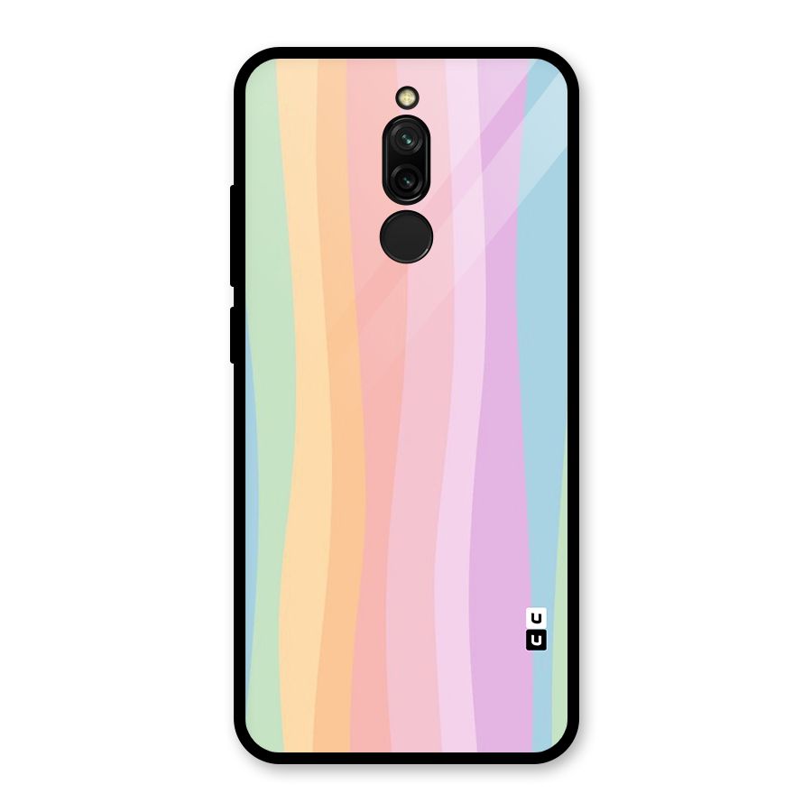 Pastel Curves Glass Back Case for Redmi 8