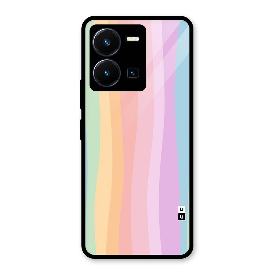Pastel Curves Glass Back Case for Vivo Y35