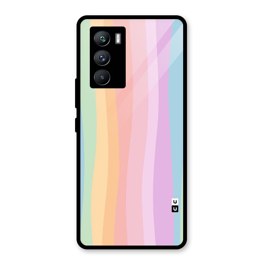 Pastel Curves Glass Back Case for Vivo iQOO 9 SE