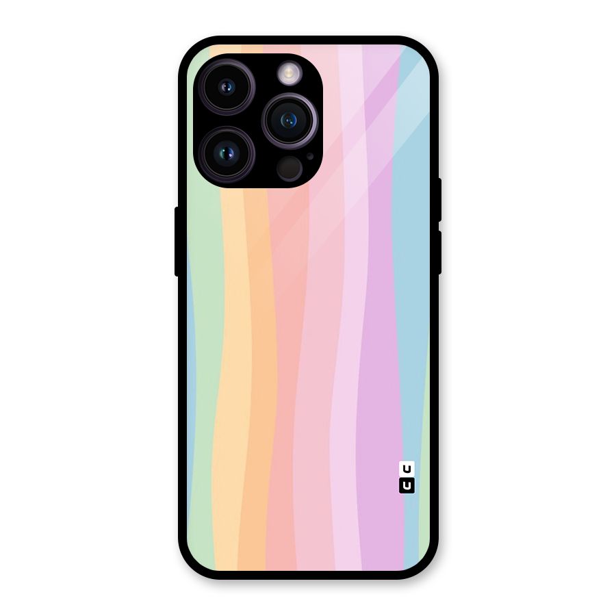 Pastel Curves Glass Back Case for iPhone 14 Pro Max