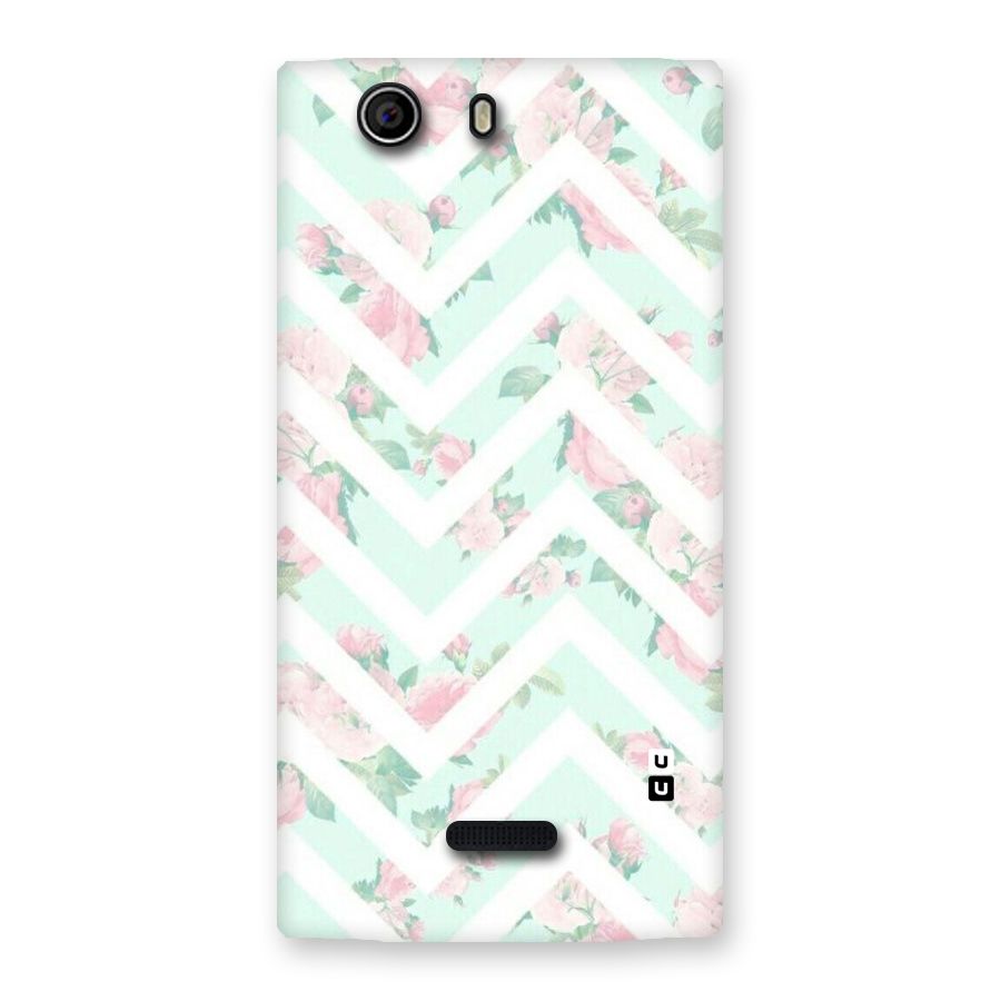 Pastel Floral Zig Zag Back Case for Canvas Nitro 2 E311