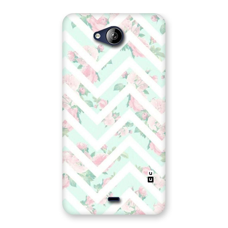 Pastel Floral Zig Zag Back Case for Canvas Play Q355