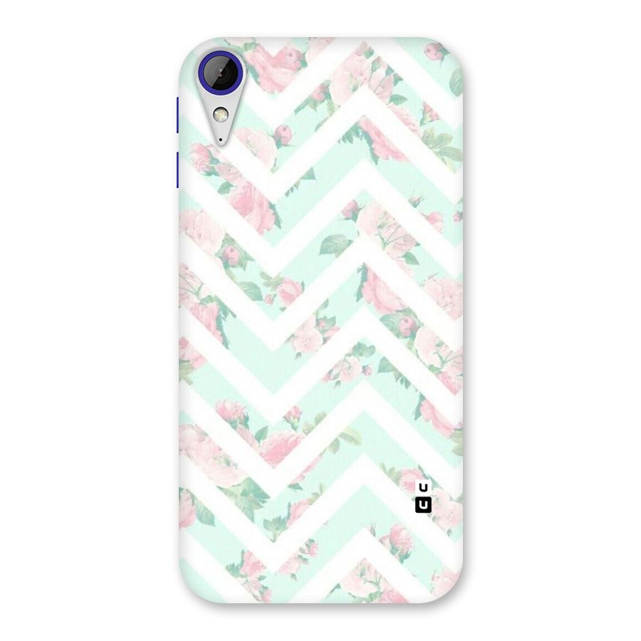 Pastel Floral Zig Zag Back Case for Desire 830