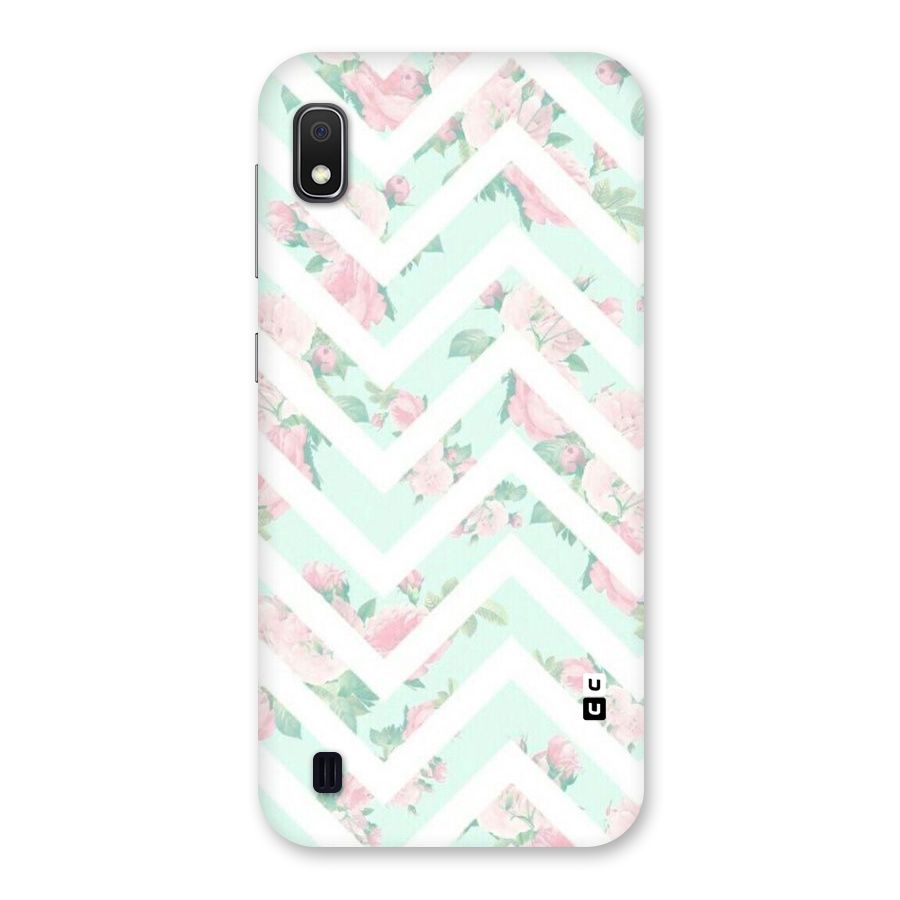Pastel Floral Zig Zag Back Case for Galaxy A10
