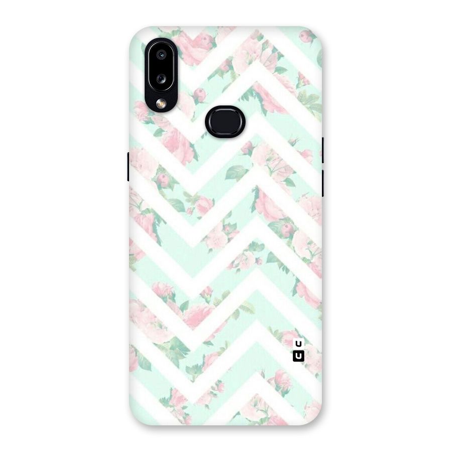 Pastel Floral Zig Zag Back Case for Galaxy A10s