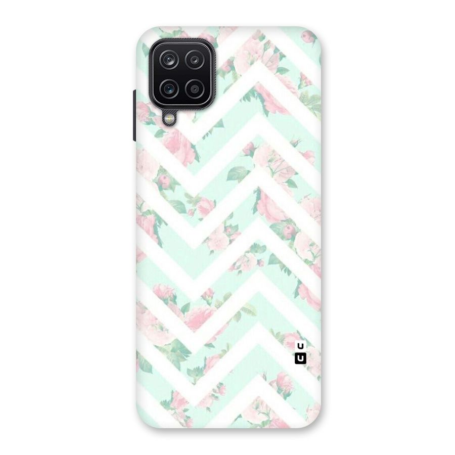 Pastel Floral Zig Zag Back Case for Galaxy A12