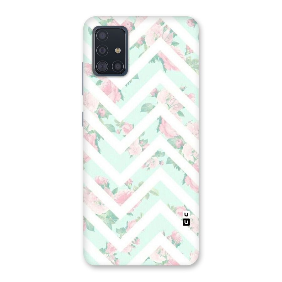 Pastel Floral Zig Zag Back Case for Galaxy A51