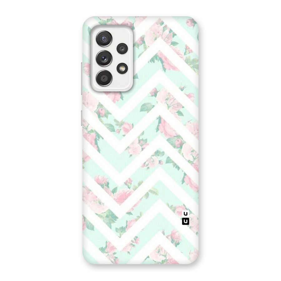 Pastel Floral Zig Zag Back Case for Galaxy A52