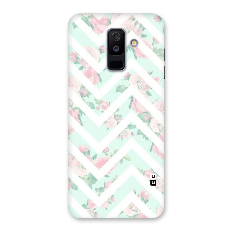 Pastel Floral Zig Zag Back Case for Galaxy A6 Plus