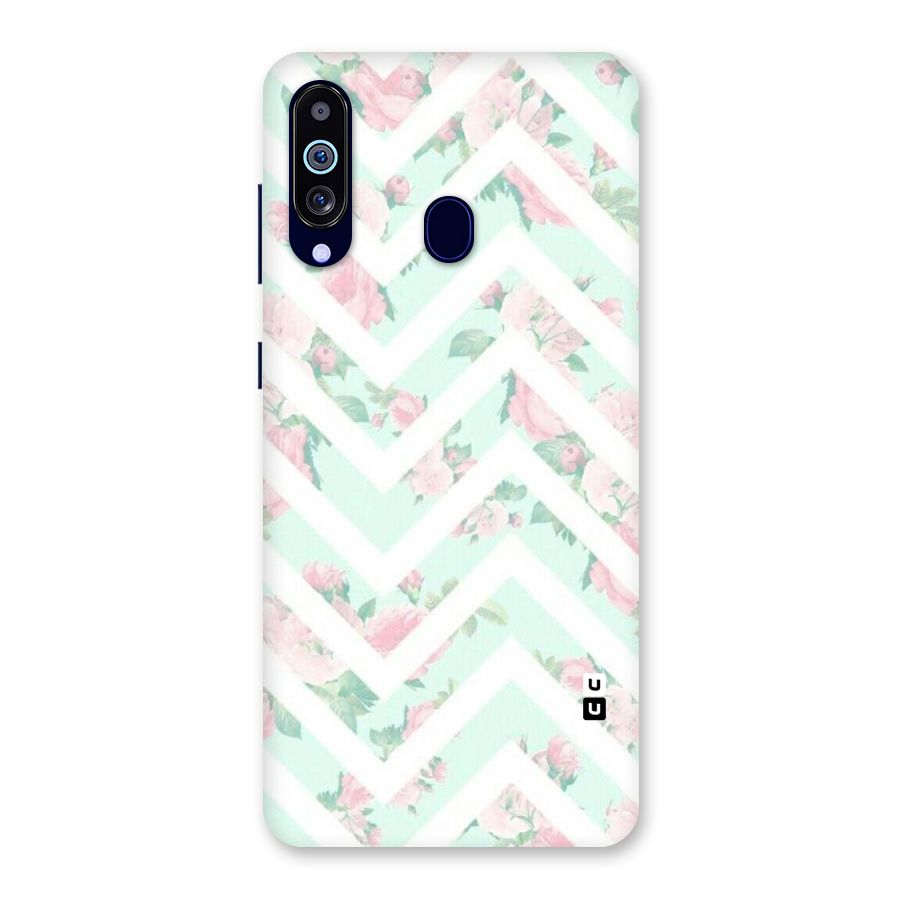 Pastel Floral Zig Zag Back Case for Galaxy A60