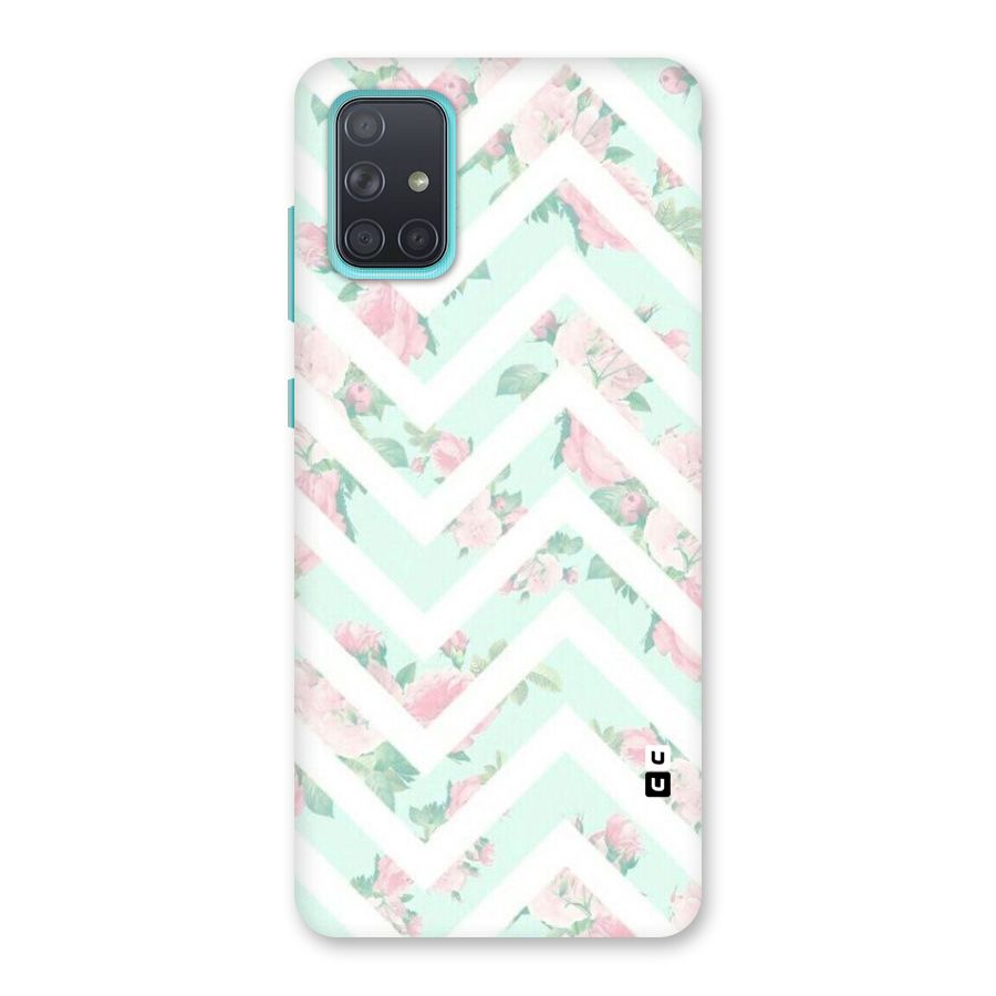 Pastel Floral Zig Zag Back Case for Galaxy A71