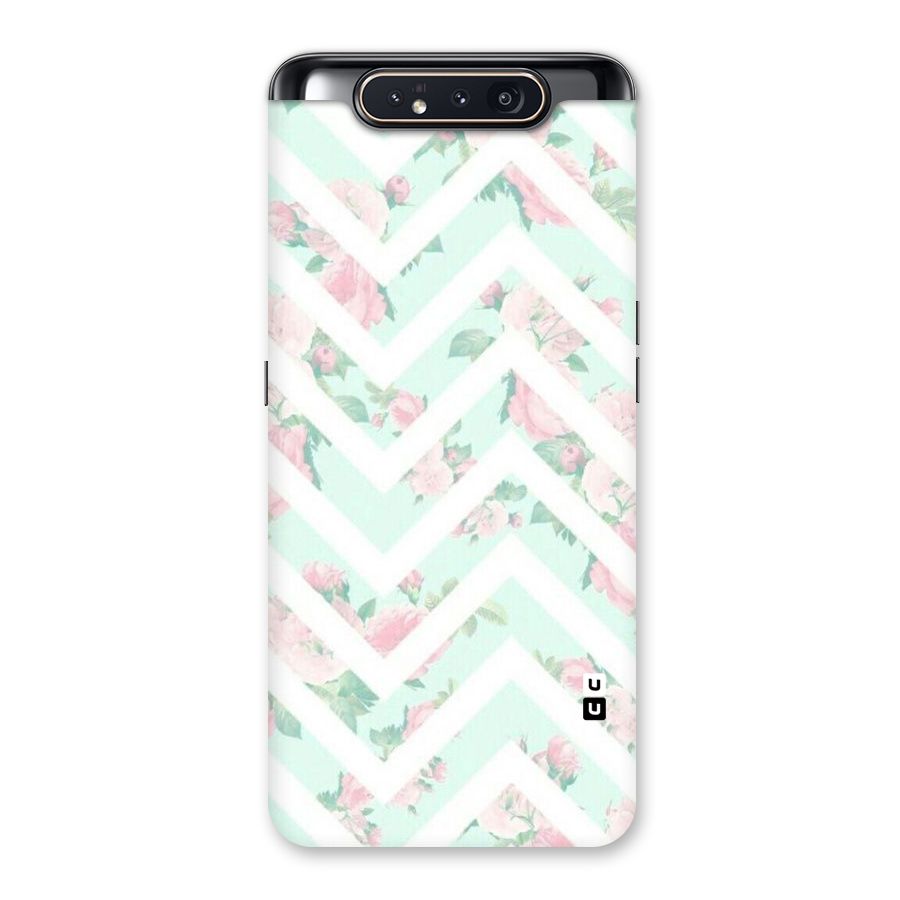 Pastel Floral Zig Zag Back Case for Galaxy A80