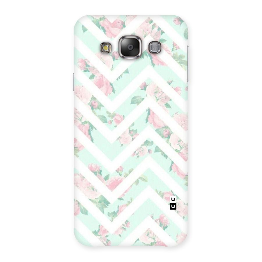 Pastel Floral Zig Zag Back Case for Galaxy E7